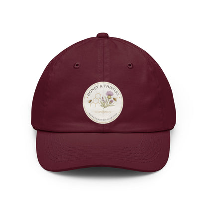 Floral Thistle Dad Hat — Honey & Thistle Botanical Embroidered Cap