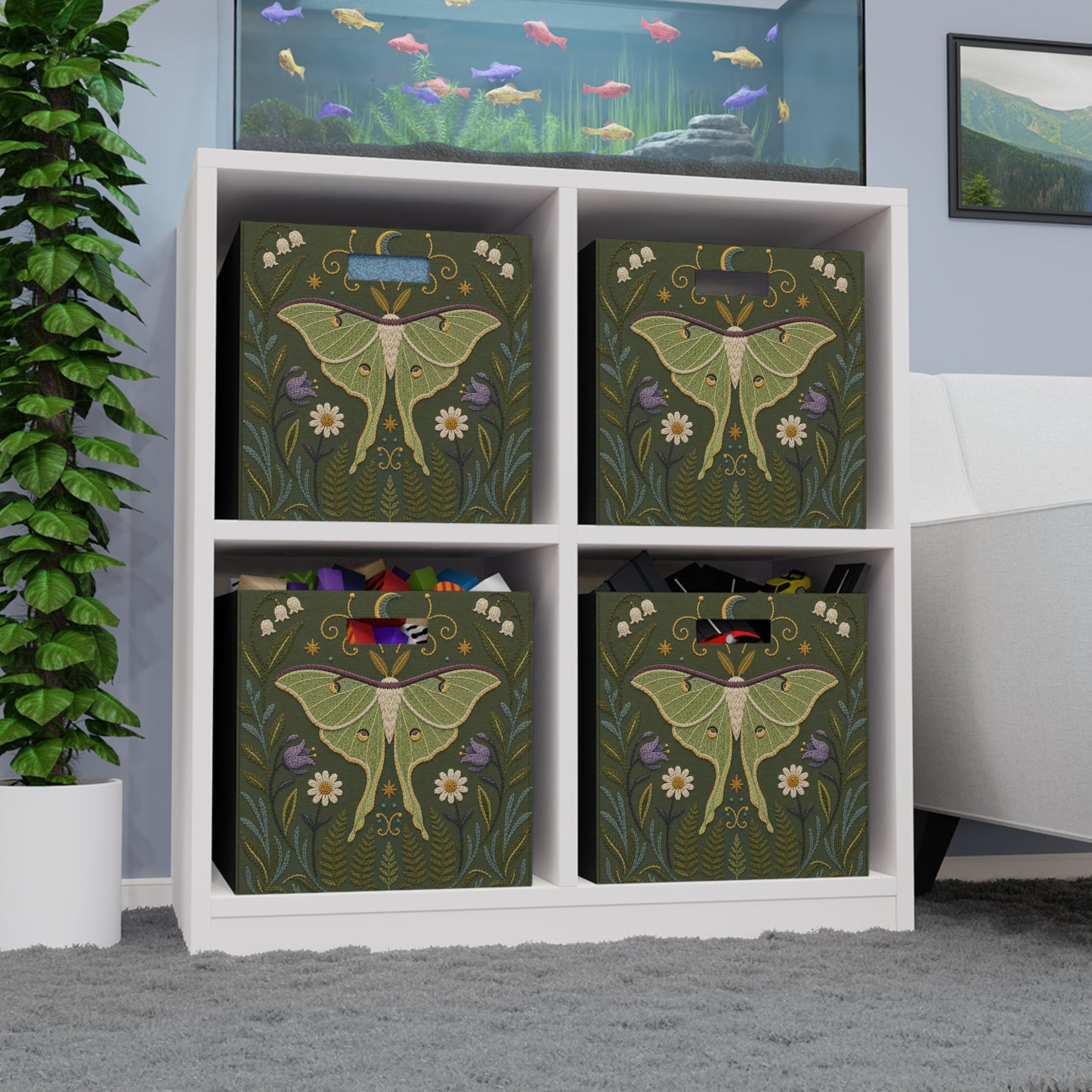 Luna Moth Felt Storage Box