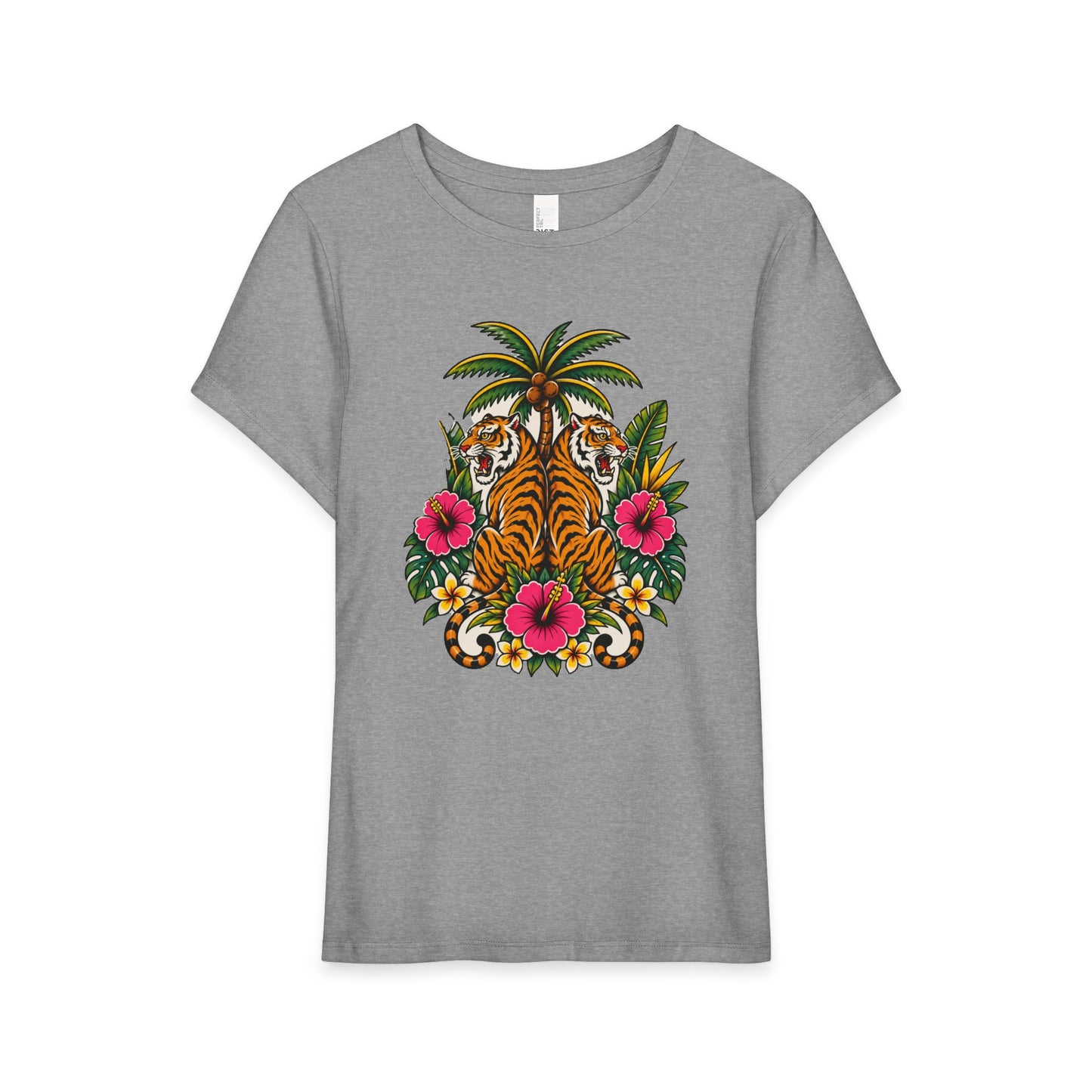 Tropical Tiger Floral Tee Shirt