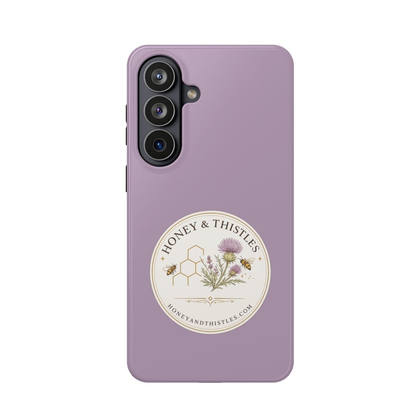 Floral Honey & Thistles Magnetic Phone Case — Impact-Resistant MagSafe-Compatible
