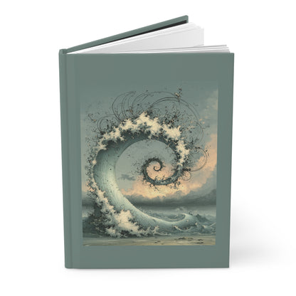 Journal Notebook, Hardcover Lined - Spiral Wave