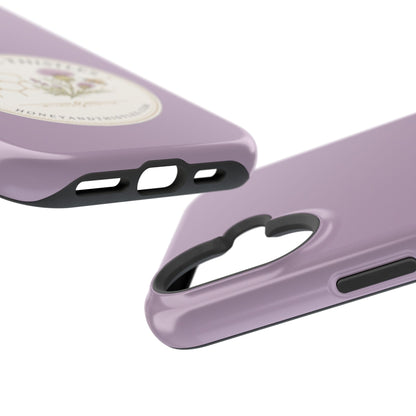 Floral Honey & Thistles Magnetic Phone Case — Impact-Resistant MagSafe-Compatible