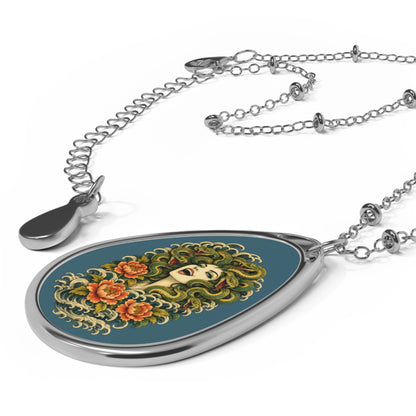 Necklace, Teardrop - Medusa Snake Head