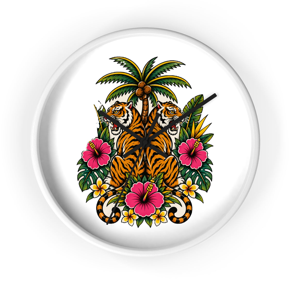 Clock, Wall - Boho Tiger Tiger Bodhi Tree