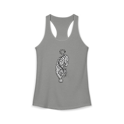 Tiger Black and White Racerback Tank