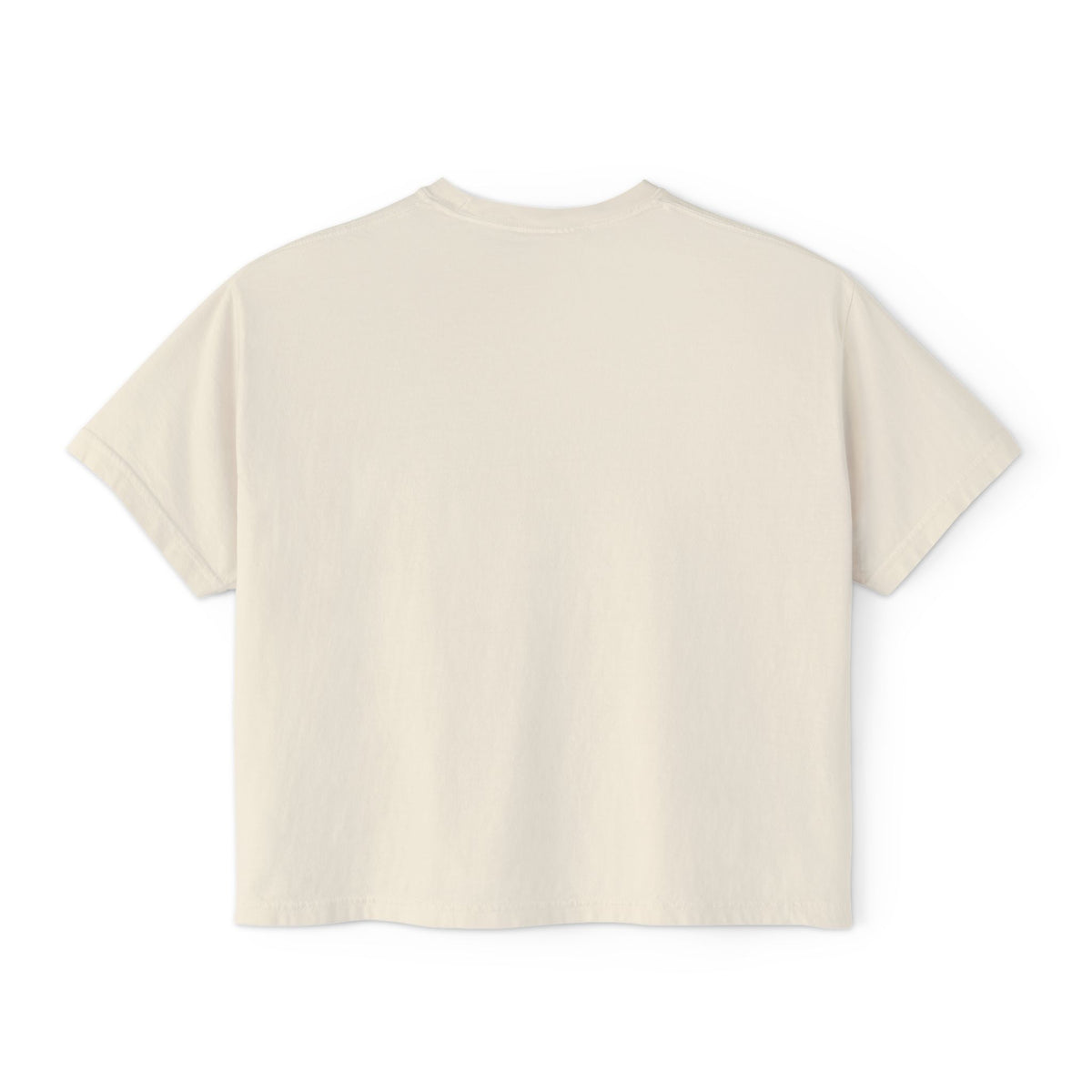 T-Shirt, Short Sleeve Boxy Crew Neck Cropped - 1980s Buddha Head
