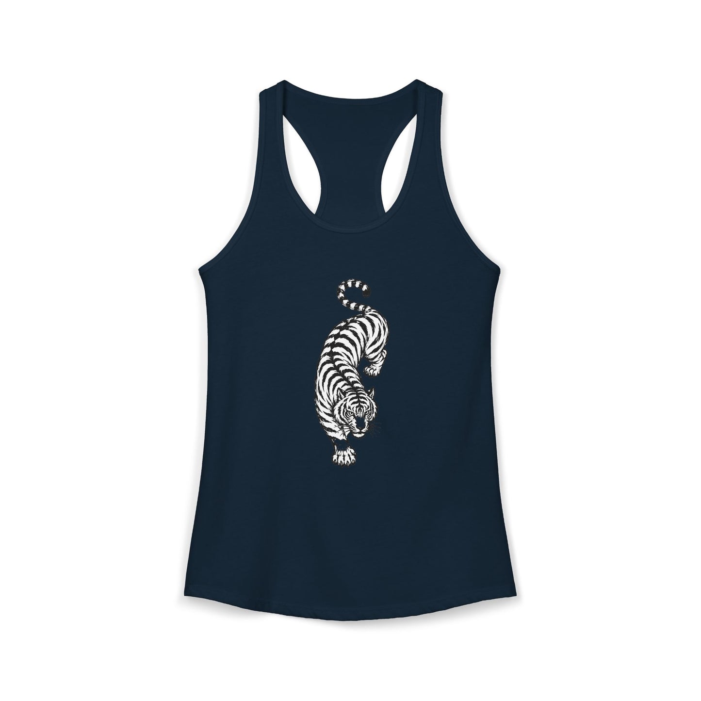 Tiger Black and White Racerback Tank