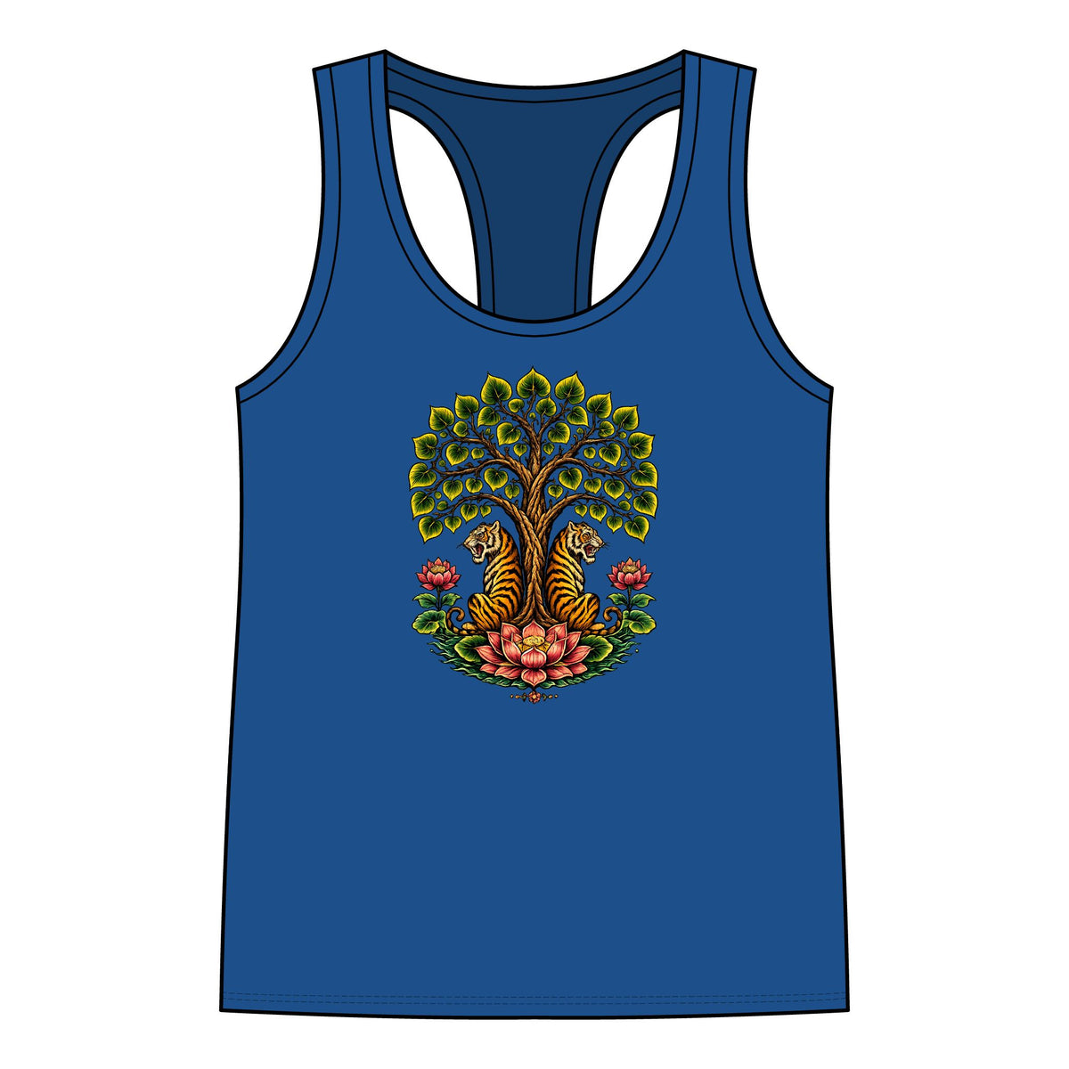 Tank Top, Racerback - Boho Tiger Tiger Bodhi Tree