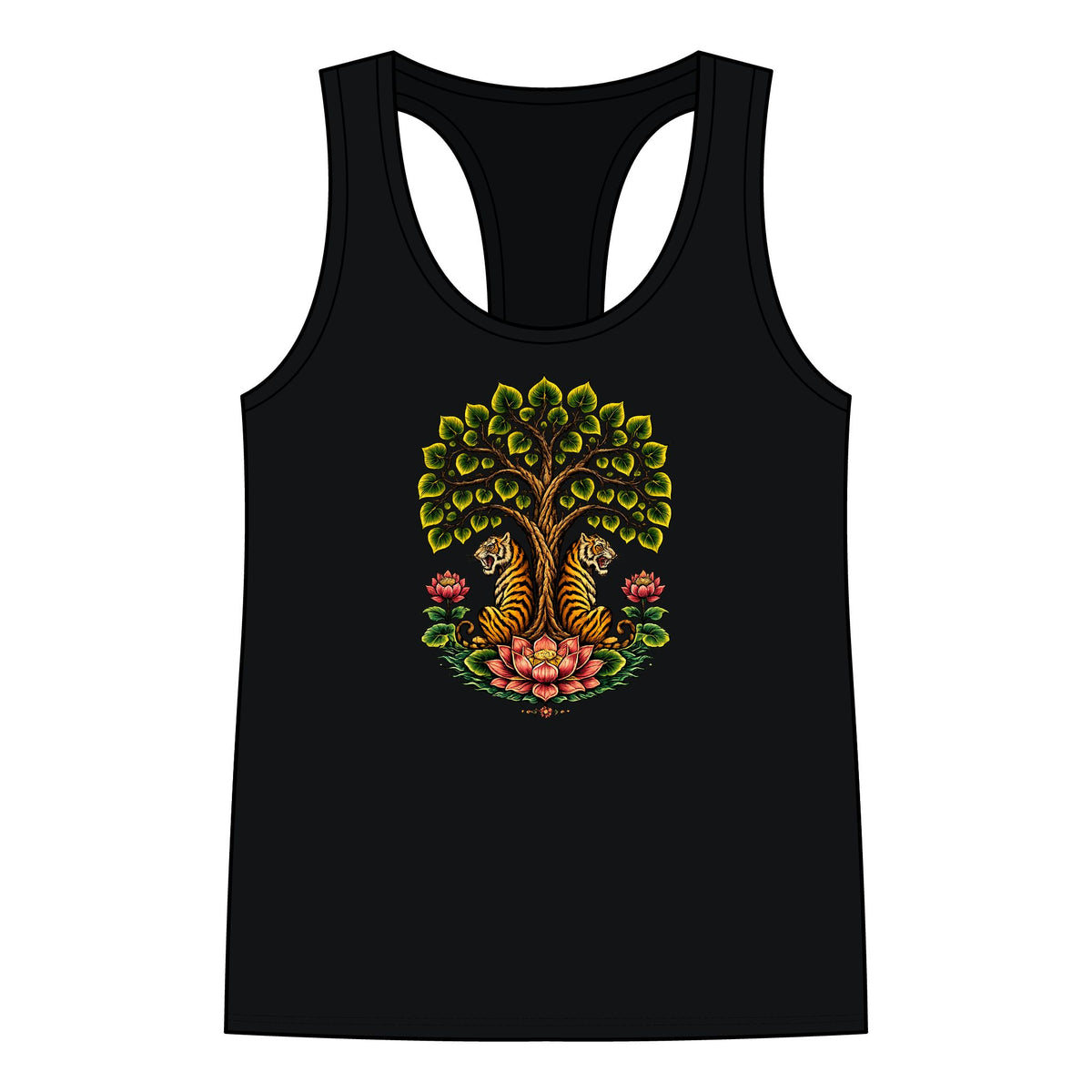 Tank Top, Racerback - Boho Tiger Tiger Bodhi Tree