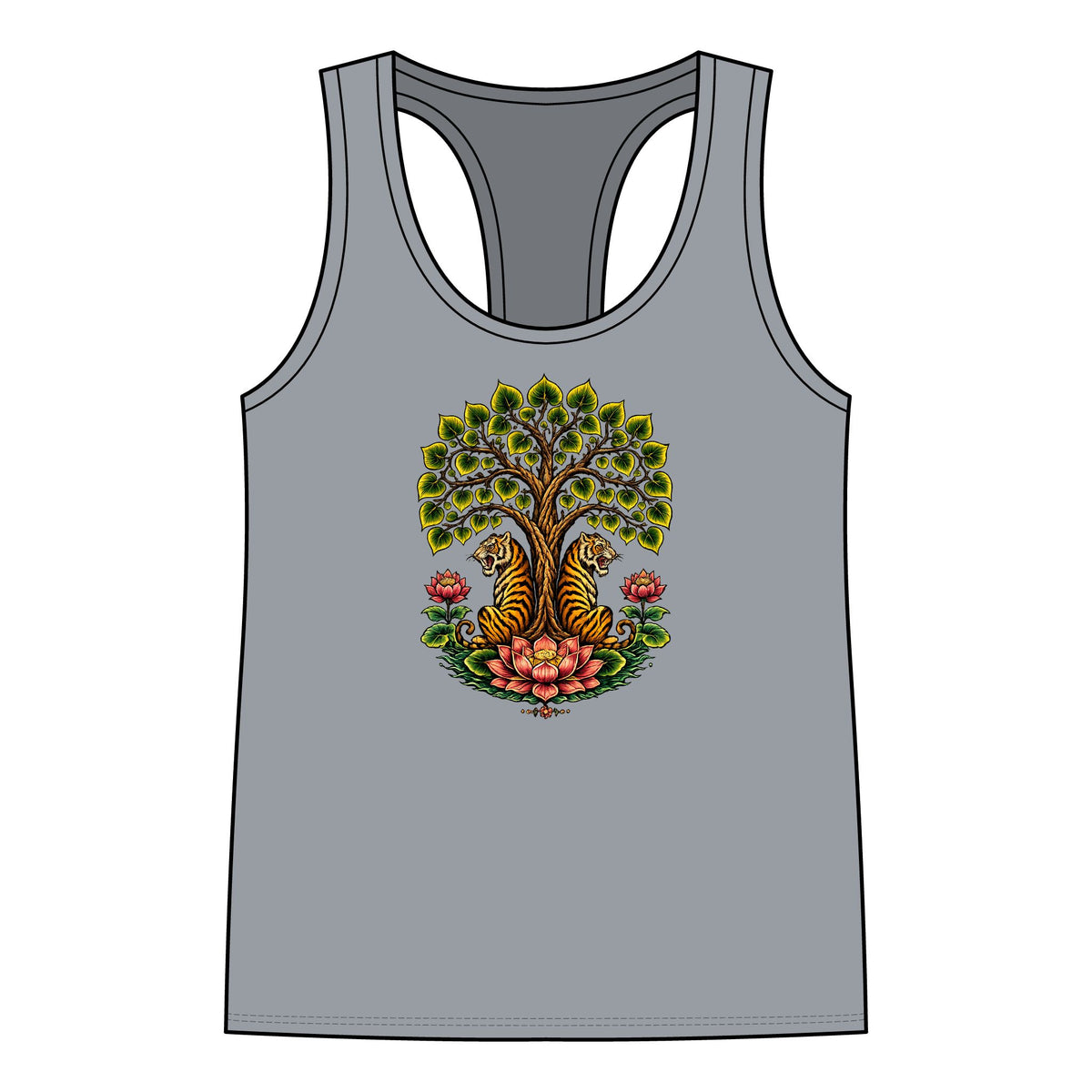 Tank Top, Racerback - Boho Tiger Tiger Bodhi Tree