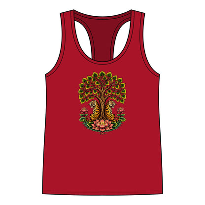 Tank Top, Racerback - Boho Tiger Tiger Bodhi Tree
