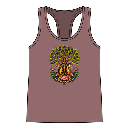 Tank Top, Racerback - Boho Tiger Tiger Bodhi Tree