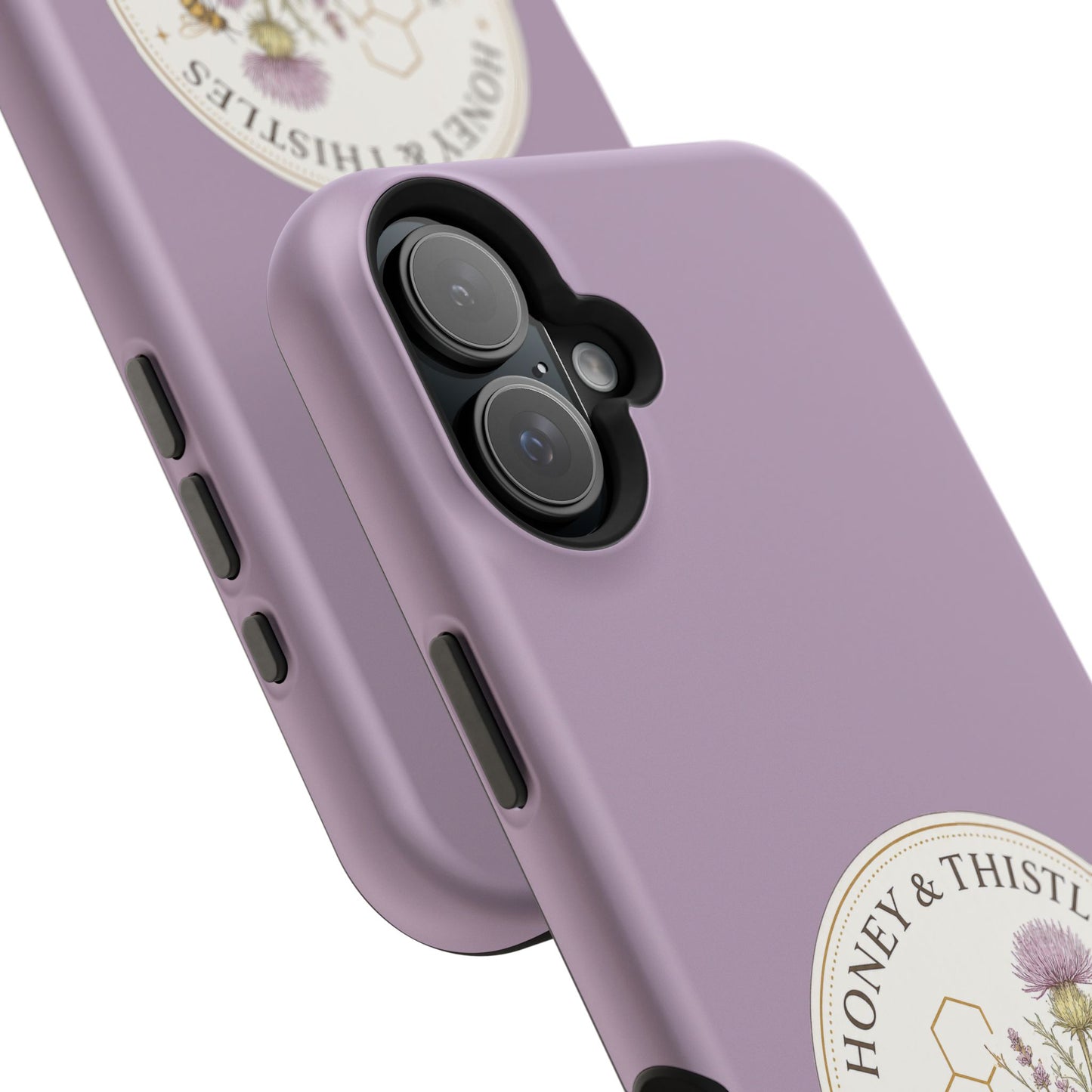 Floral Honey & Thistles Magnetic Phone Case — Impact-Resistant MagSafe-Compatible