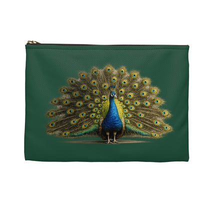 Pouch/Accessory Bag - Proud Peacock (dark green)