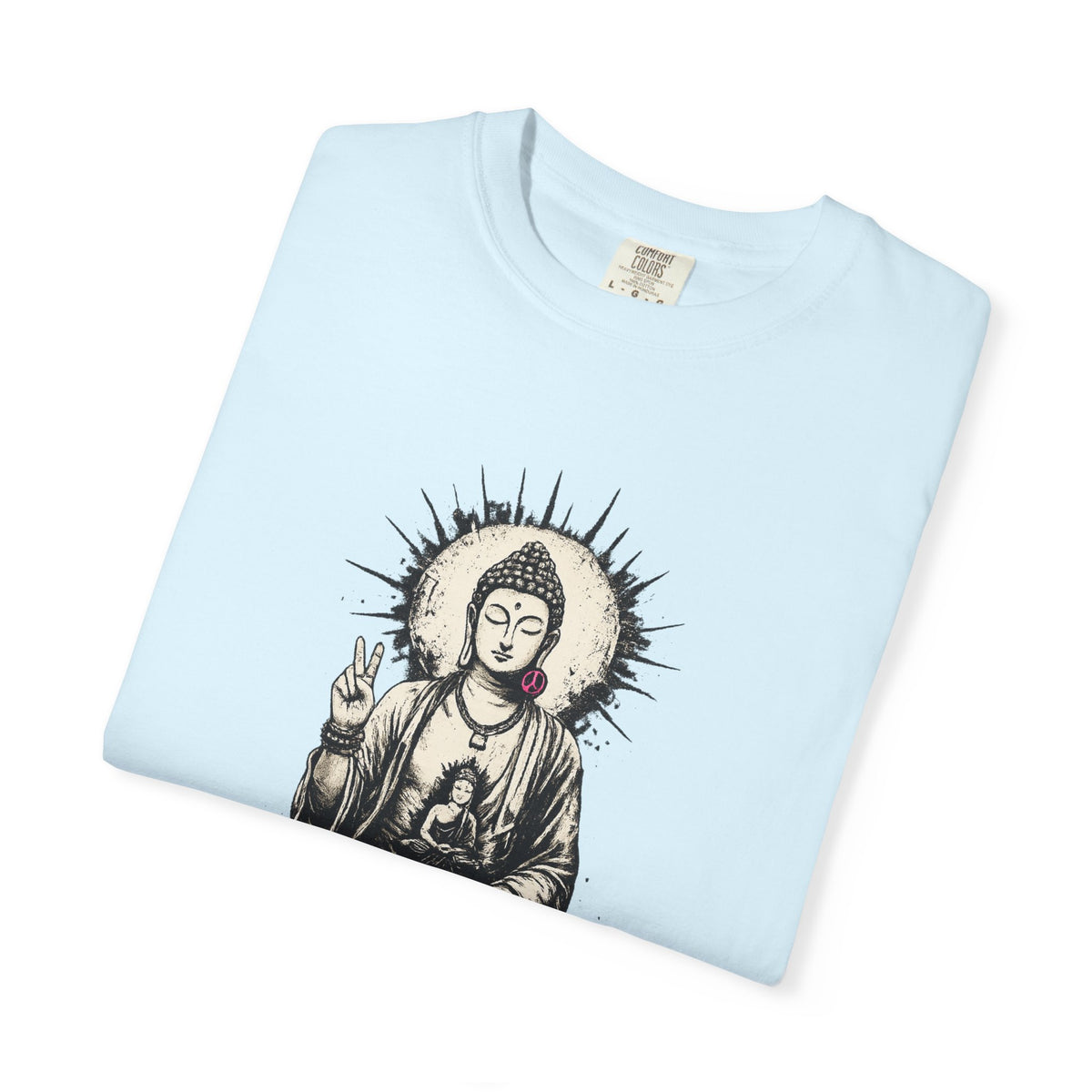 T-Shirt, Short Sleeve Boxy Crew Neck - Buddha "Let Go"