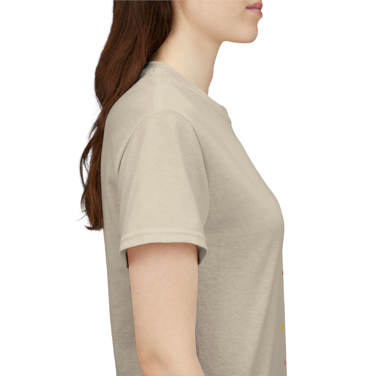 T-Shirt, Short Sleeve Boxy Crewneck - Yellow Tiger