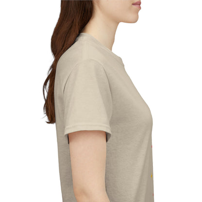 T-Shirt, Short Sleeve Boxy Crewneck - Yellow Tiger