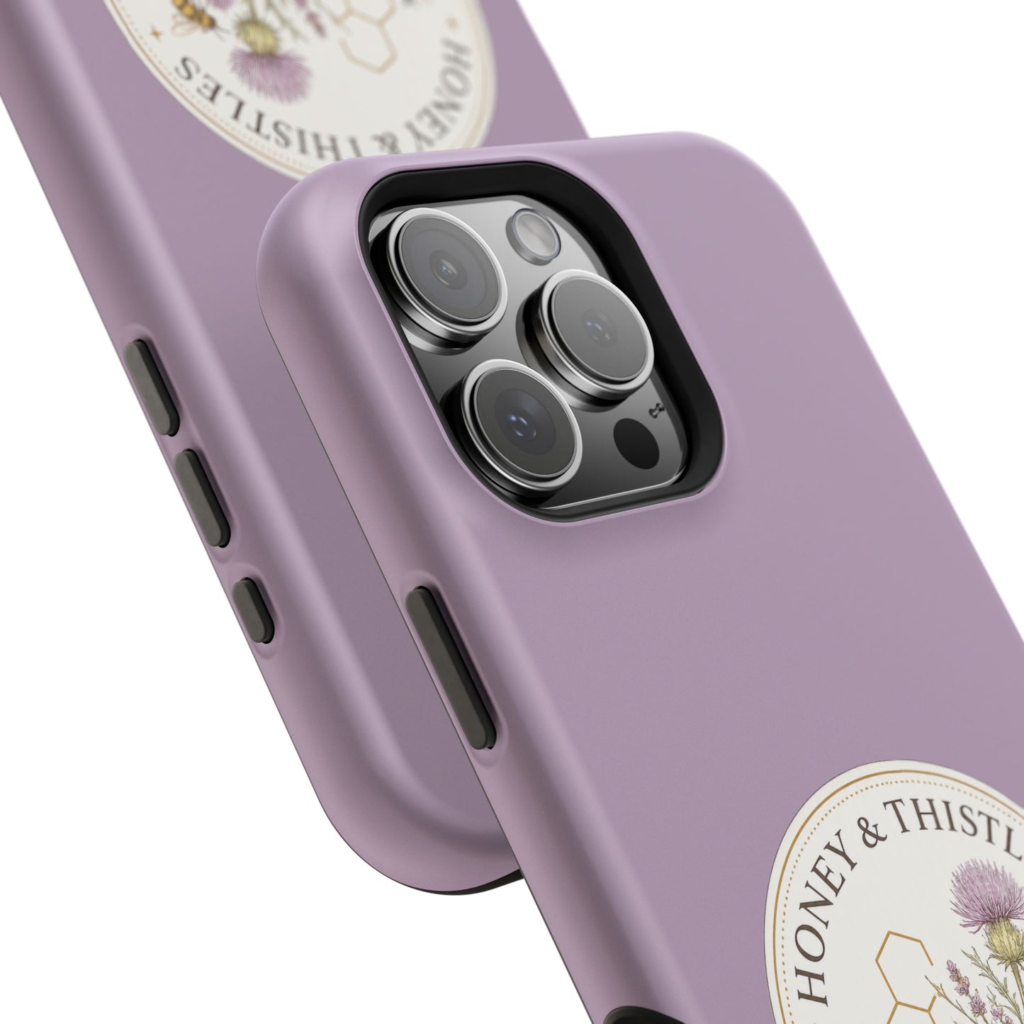 Floral Honey & Thistles Magnetic Phone Case — Impact-Resistant MagSafe-Compatible