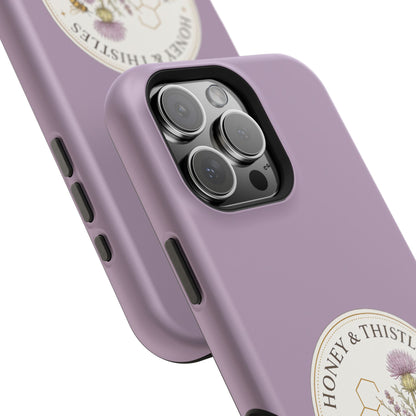 Floral Honey & Thistles Magnetic Phone Case — Impact-Resistant MagSafe-Compatible