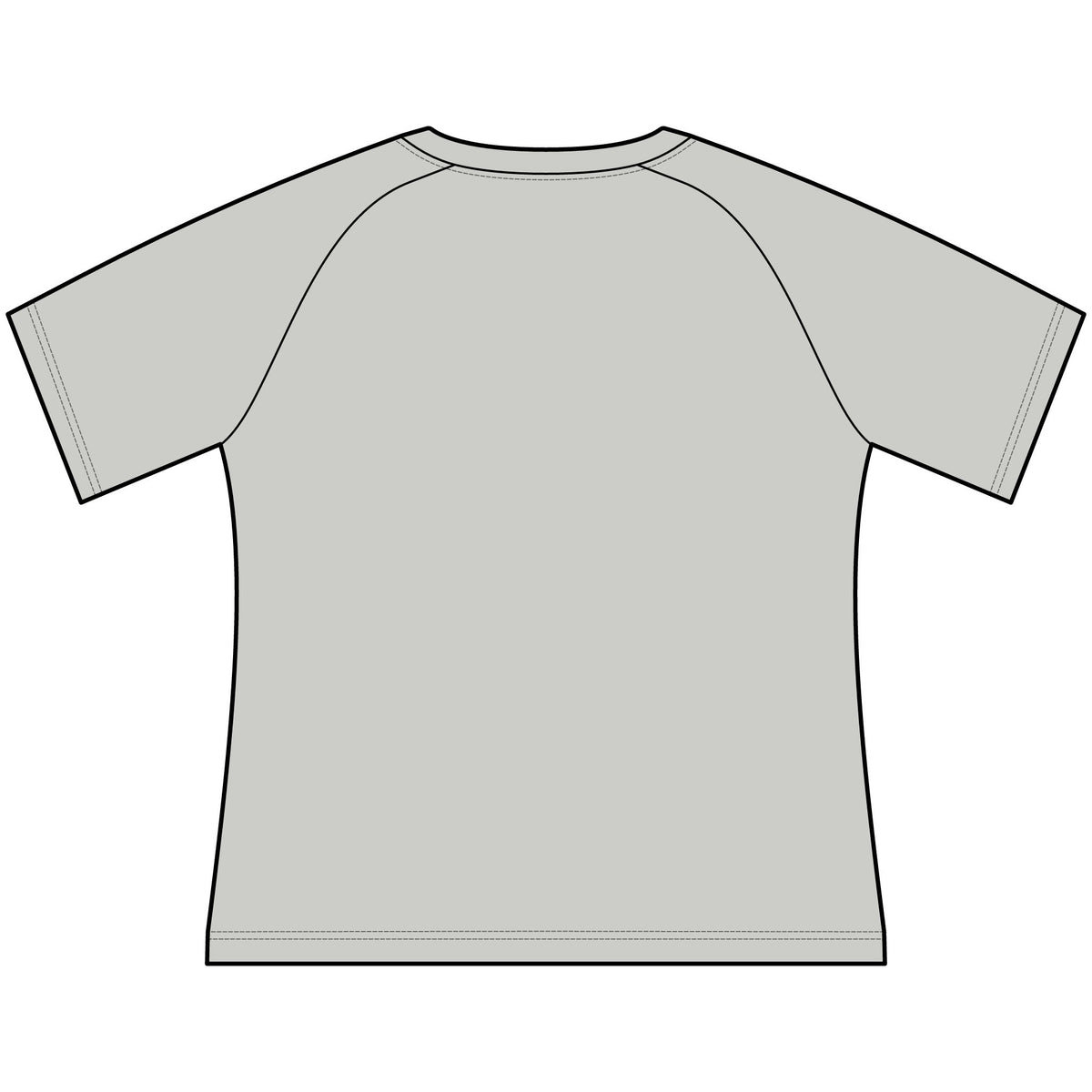 T-Shirt, Short Sleeve Wide Neck - Black & White Morel Mushroom