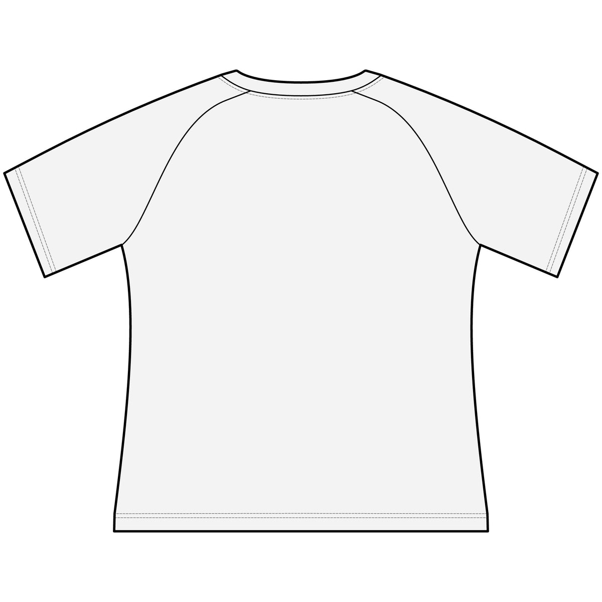 T-Shirt, Short Sleeve Wide Neck - Black & White Morel Mushroom