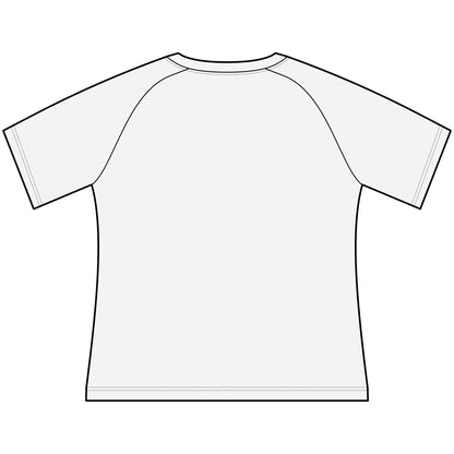 T-Shirt, Short Sleeve Wide Neck - Black & White Morel Mushroom