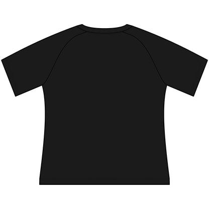 T-Shirt, Short Sleeve Wide Neck - Black & White Morel Mushroom