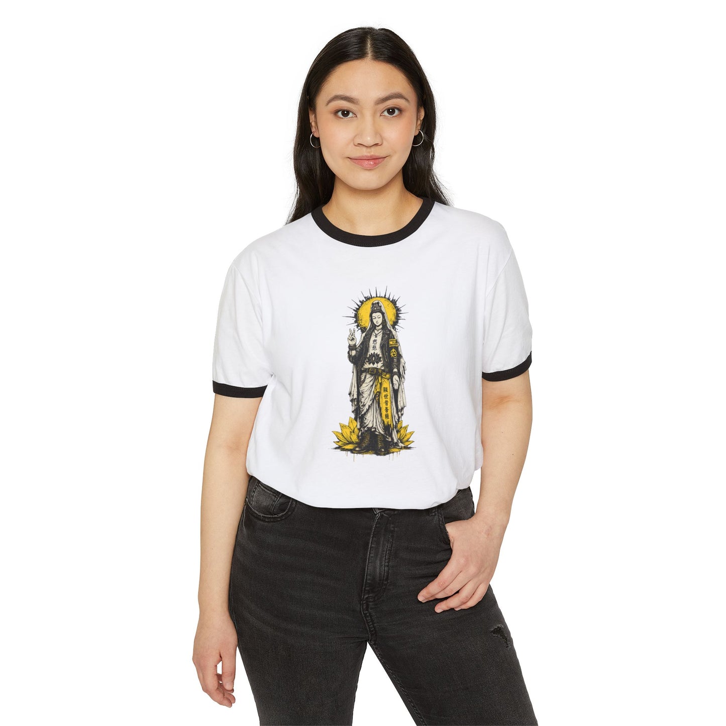 Punk Quan Yin Ringer T-Shirt