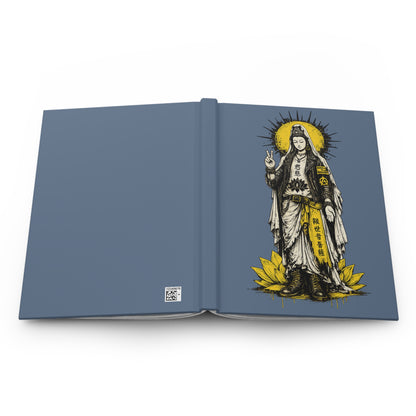 Journal Notebook, Hardcover Lined - Punk Kwan Yin Lotus