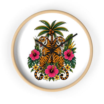 Clock, Wall - Boho Tiger Tiger Bodhi Tree