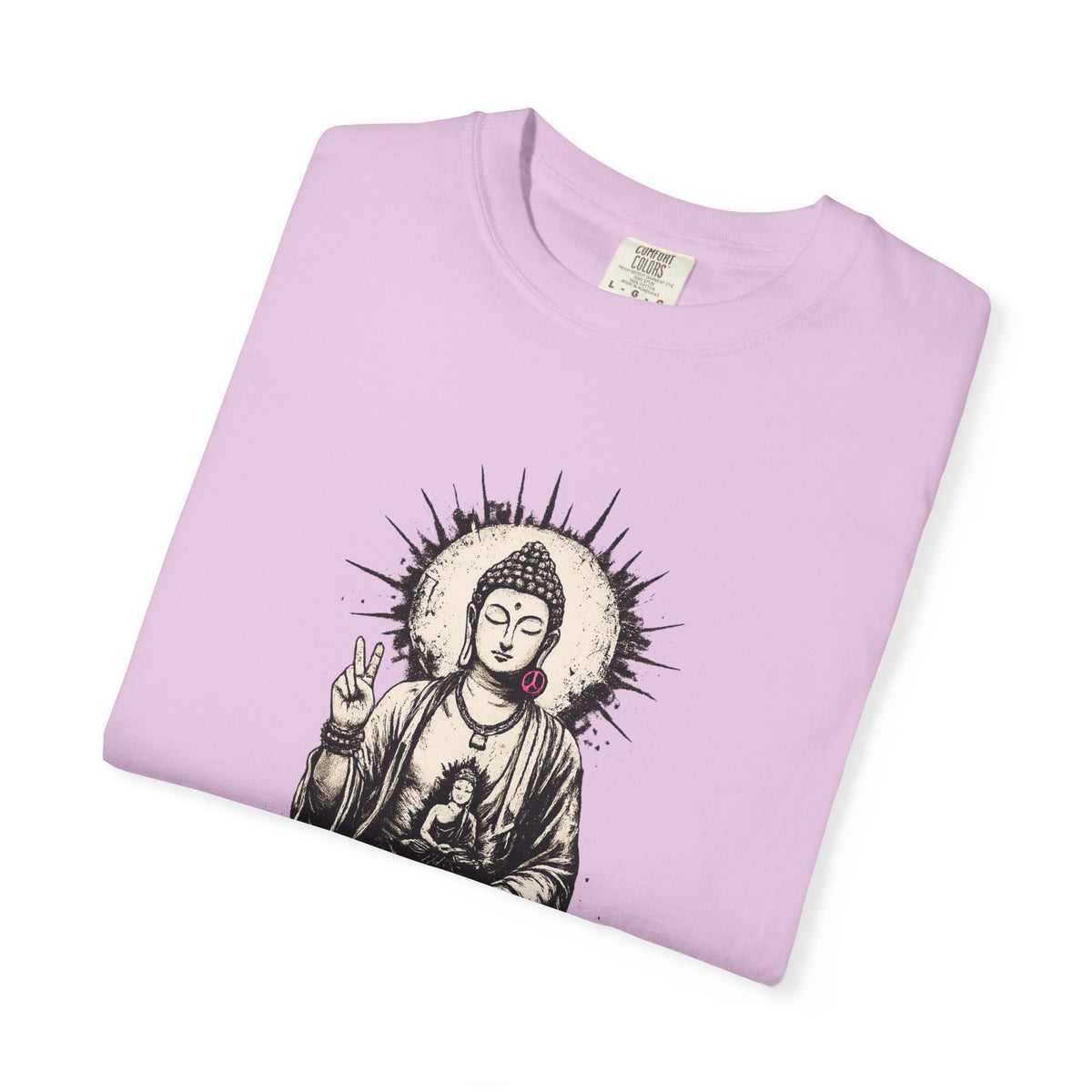 T-Shirt, Short Sleeve Boxy Crew Neck - Buddha "Let Go"