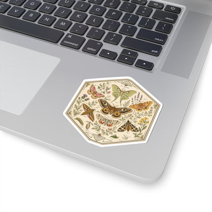 Sticker, Kiss-Cut - Moths & Wildflowers