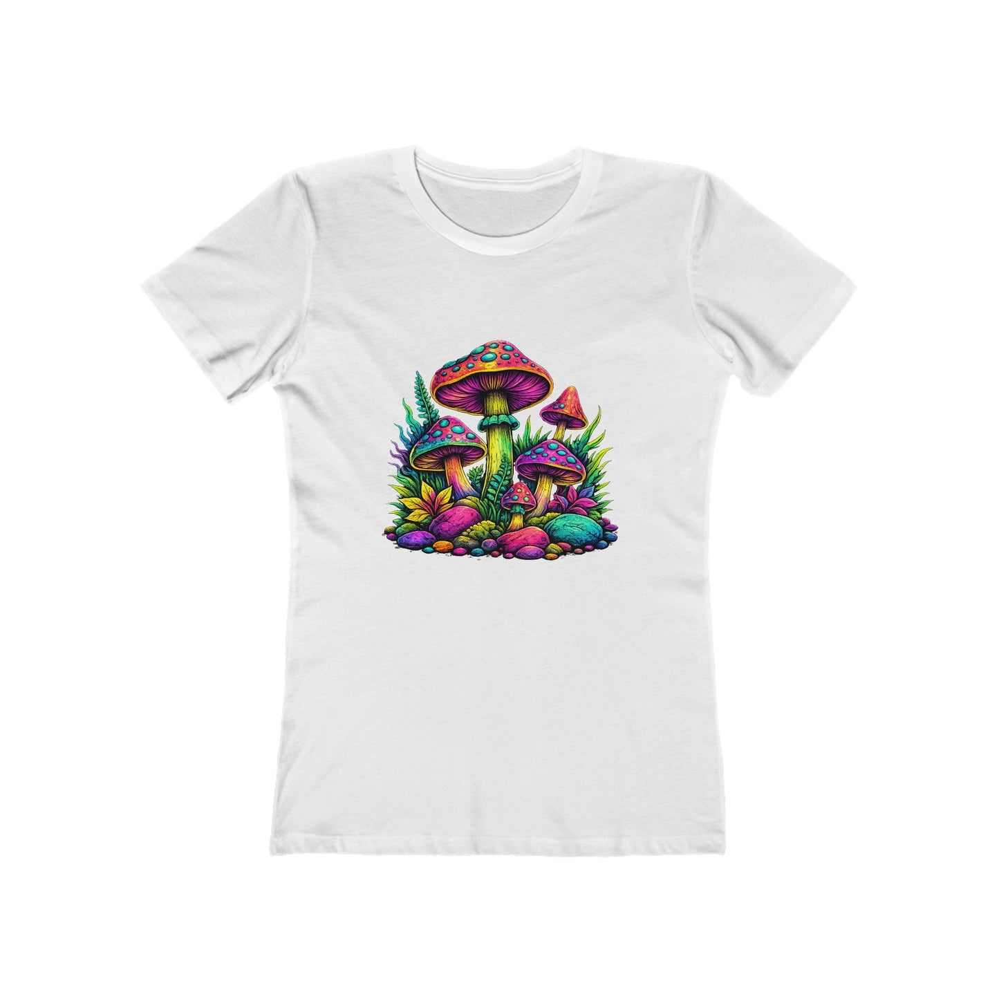 Colorful Psychedelic Mushroom Graphic T‑Shirt
