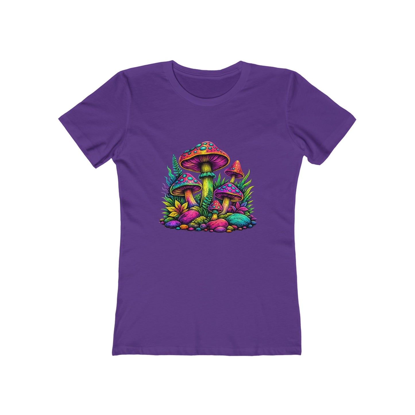 Colorful Psychedelic Mushroom Graphic T‑Shirt
