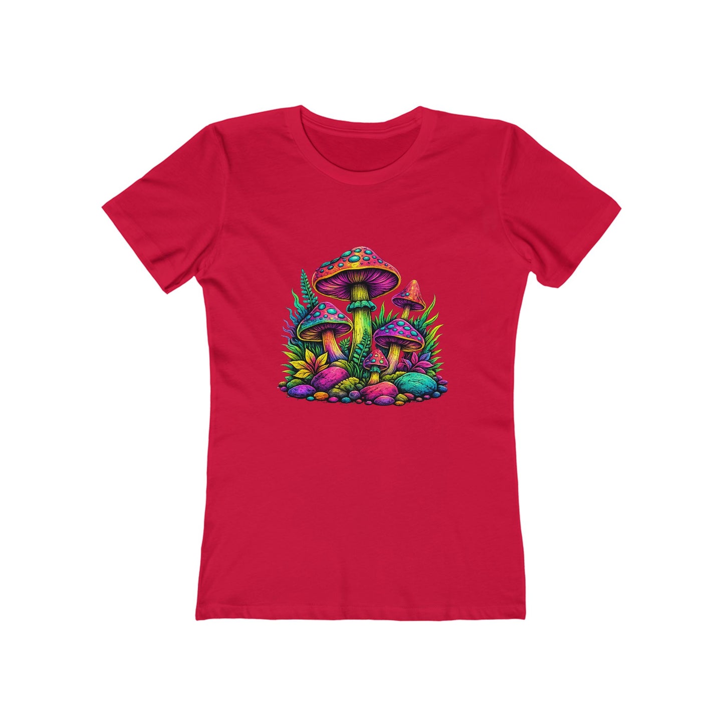 Colorful Psychedelic Mushroom Graphic T‑Shirt