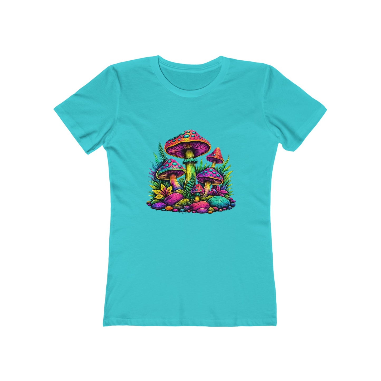 Colorful Psychedelic Mushroom Graphic T‑Shirt