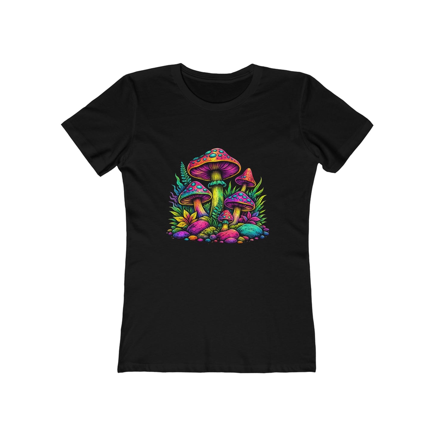 Colorful Psychedelic Mushroom Graphic T‑Shirt