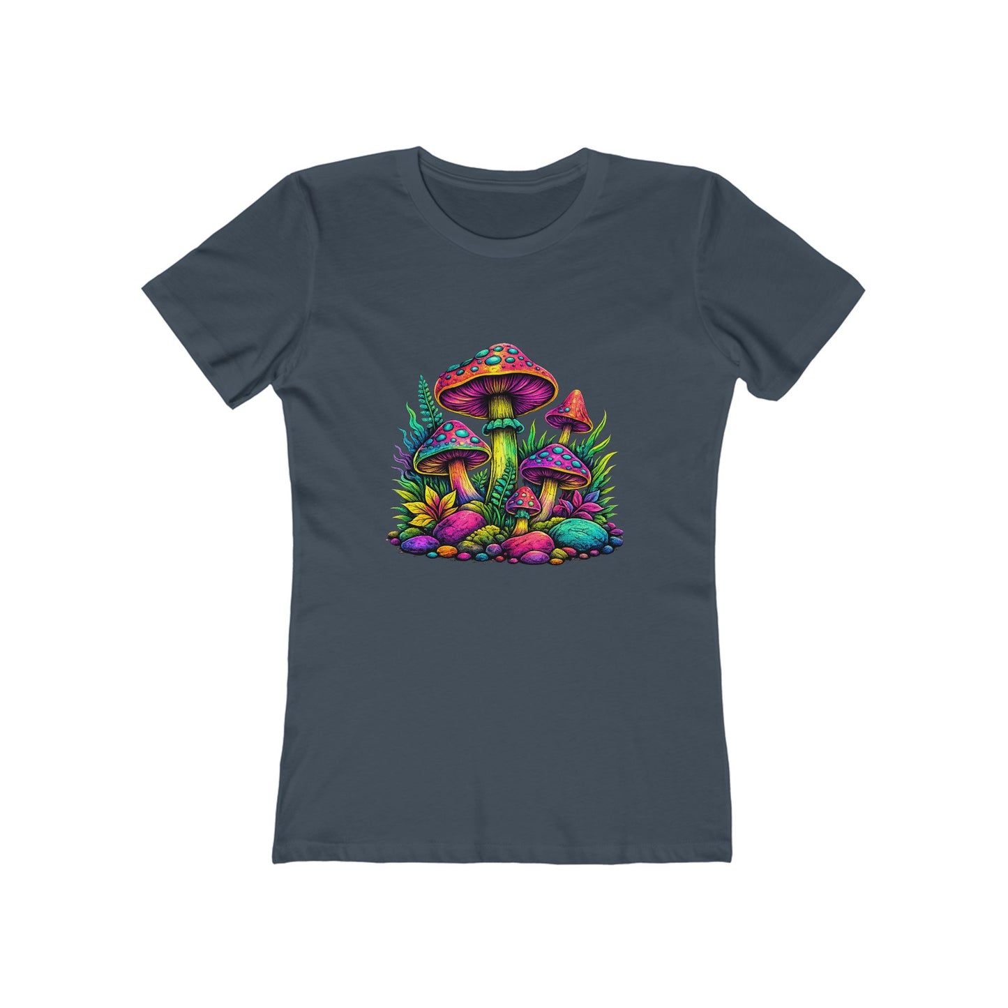 Colorful Psychedelic Mushroom Graphic T‑Shirt
