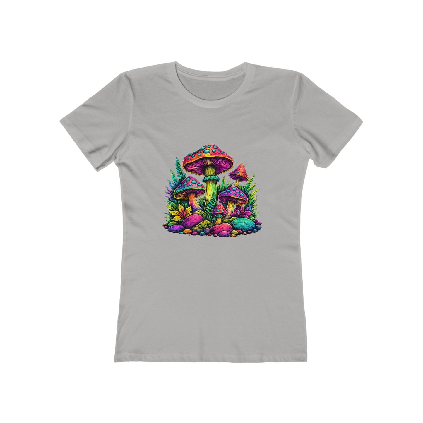 Colorful Psychedelic Mushroom Graphic T‑Shirt
