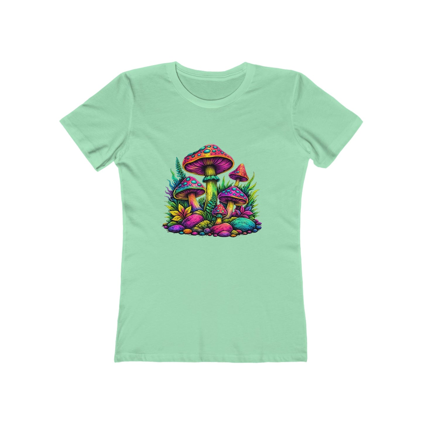 Colorful Psychedelic Mushroom Graphic T‑Shirt