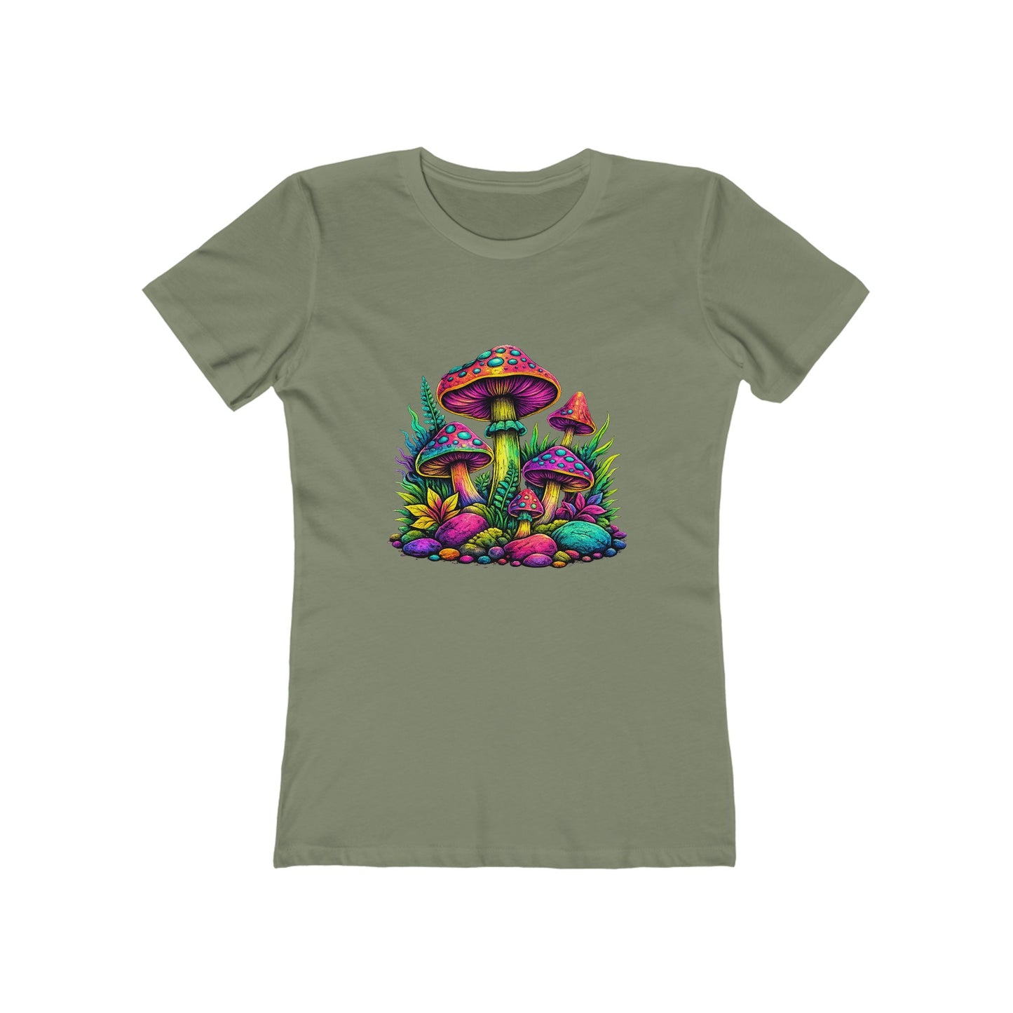 Colorful Psychedelic Mushroom Graphic T‑Shirt