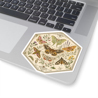 Sticker, Kiss-Cut - Moths & Wildflowers