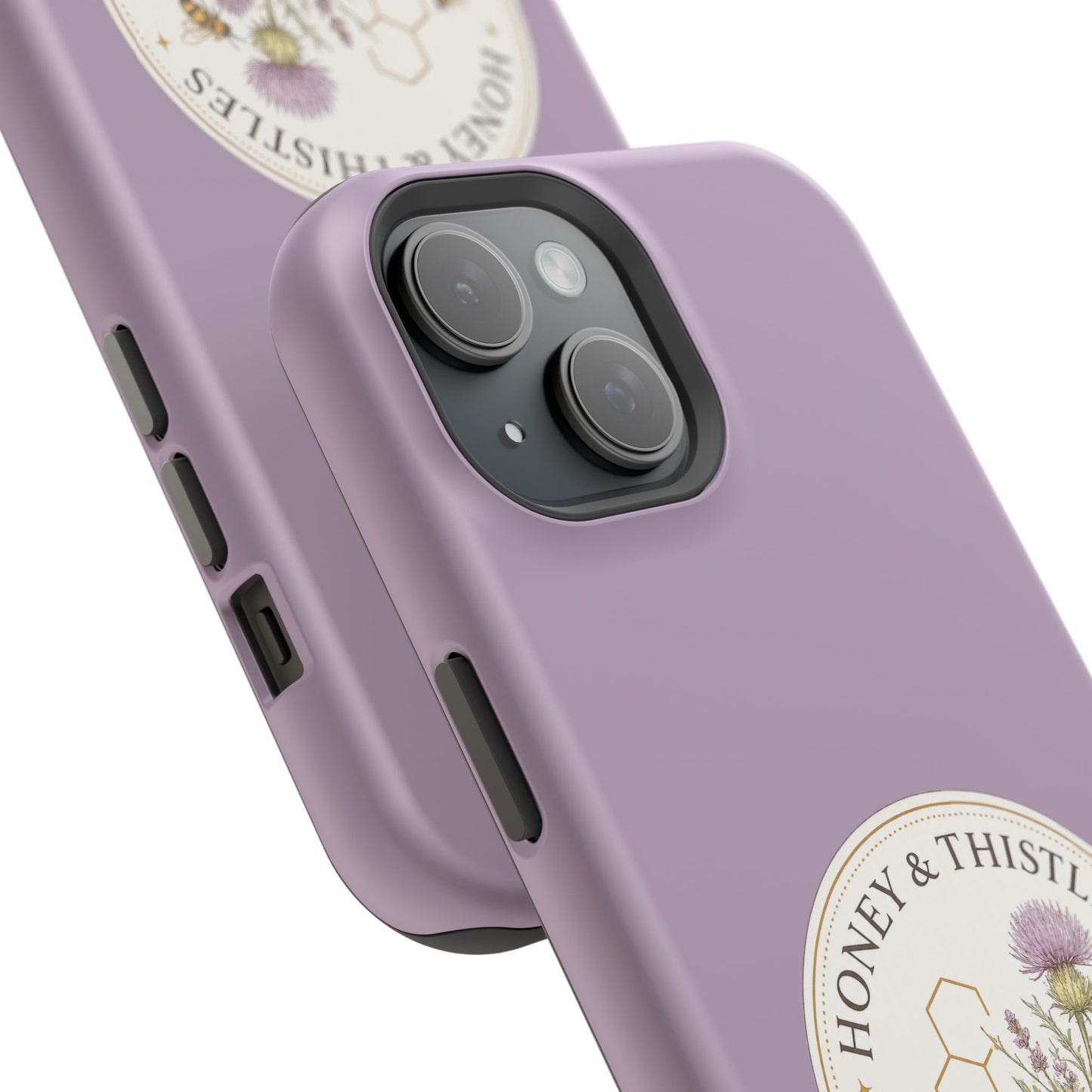 Floral Honey & Thistles Magnetic Phone Case — Impact-Resistant MagSafe-Compatible