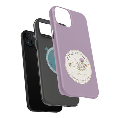 Floral Honey & Thistles Magnetic Phone Case — Impact-Resistant MagSafe-Compatible