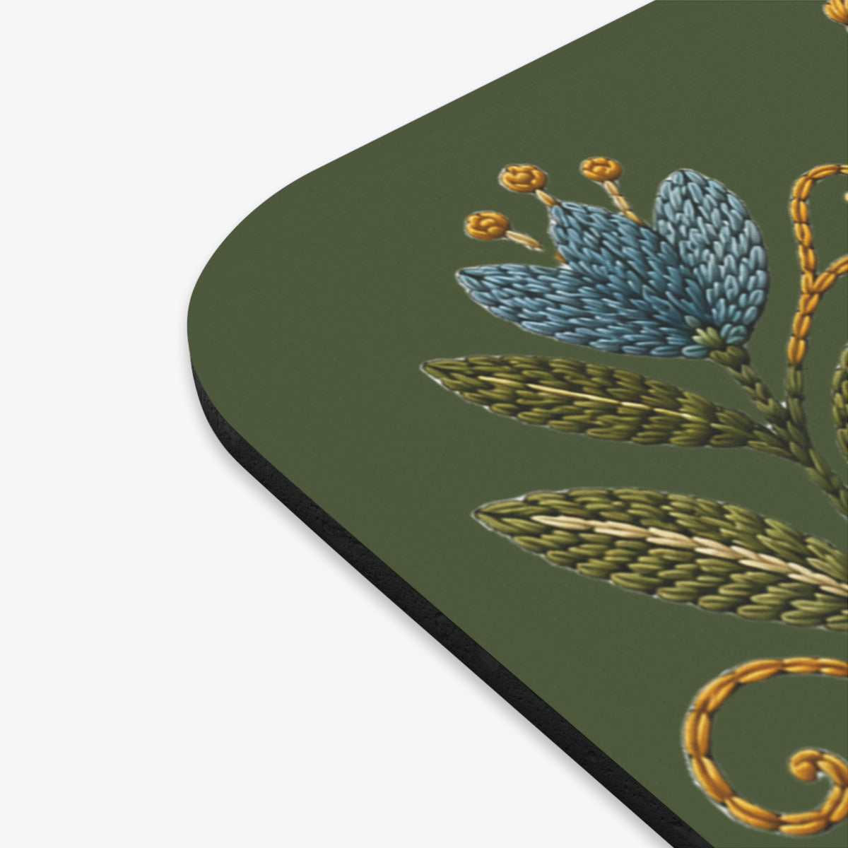 Mouse Pad - Floral Dragonfly & Moon
