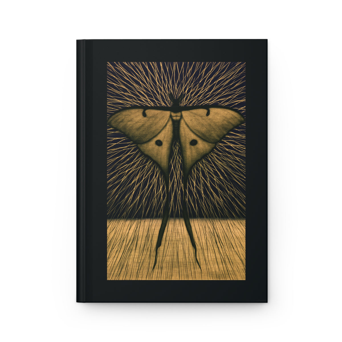 Journal Notebook, Hardcover Lined — Long Tall Luna Moth