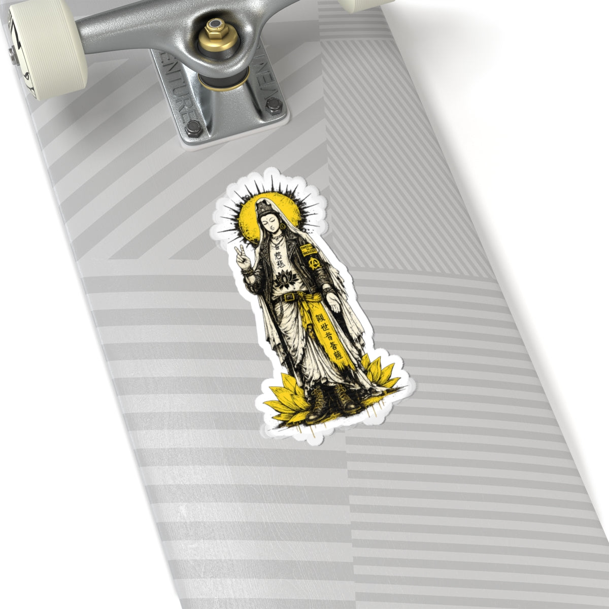 Sticker,  Kiss-Cut - Punk Kwan Yin Lotus