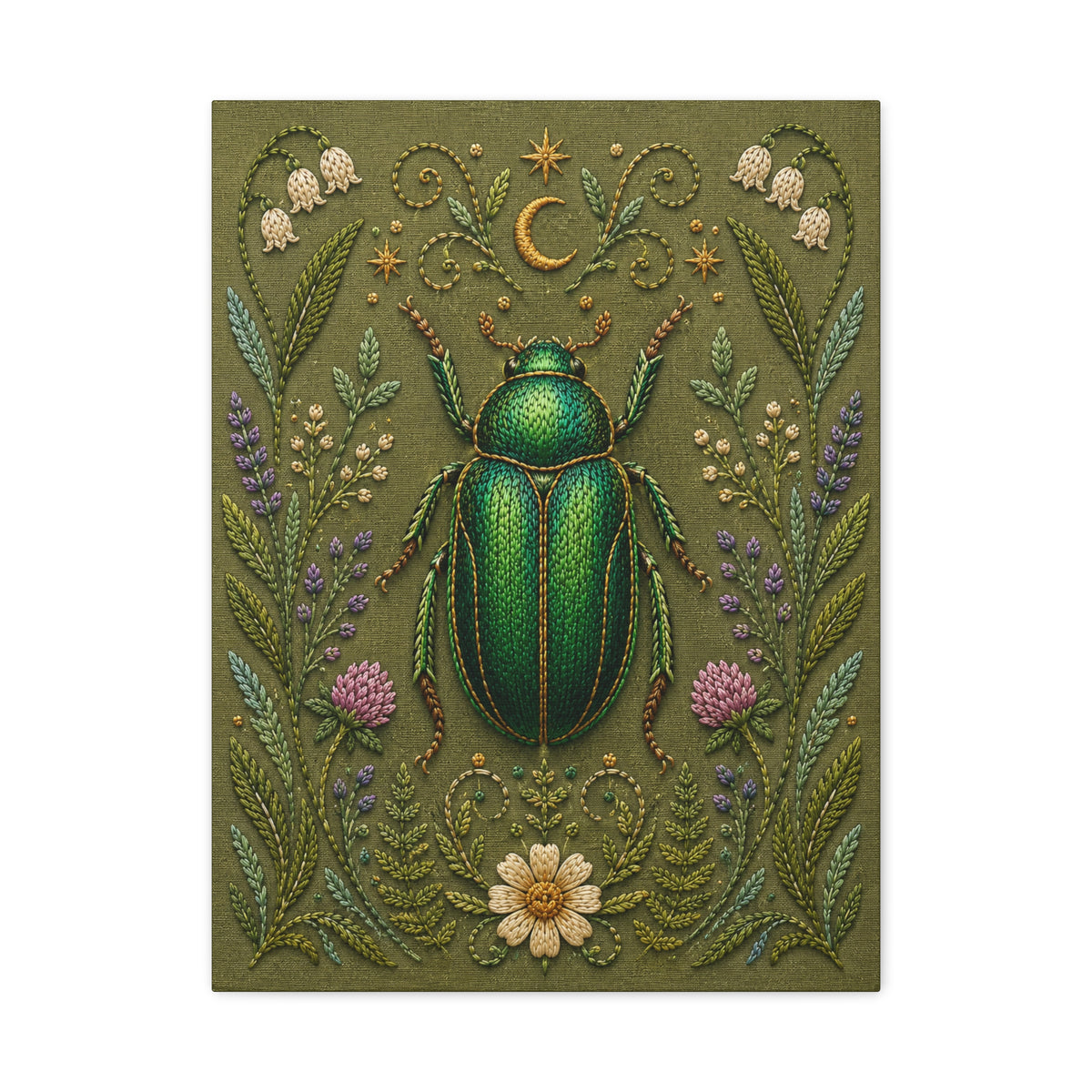 Canvass Art Print - Botanical Scarab
