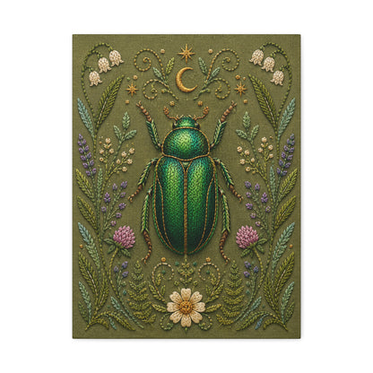 Canvass Art Print - Botanical Scarab