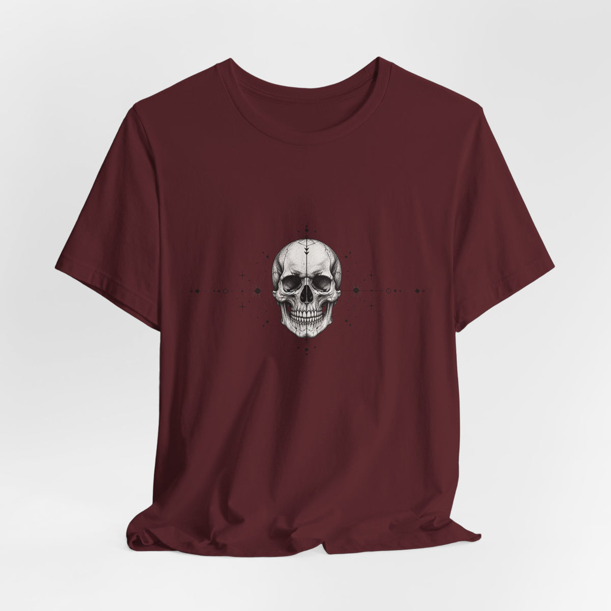 T-Shirt, Short Sleeve Boxy Crew Neck - Skull Geometry